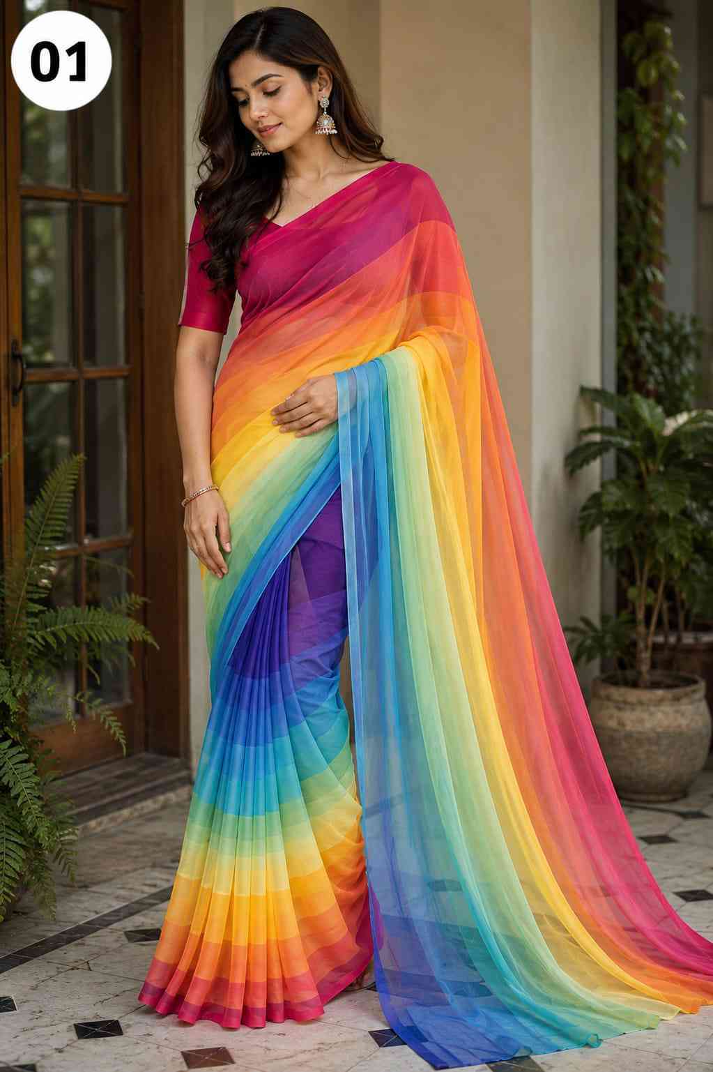 Rongdhonu Georgette saree