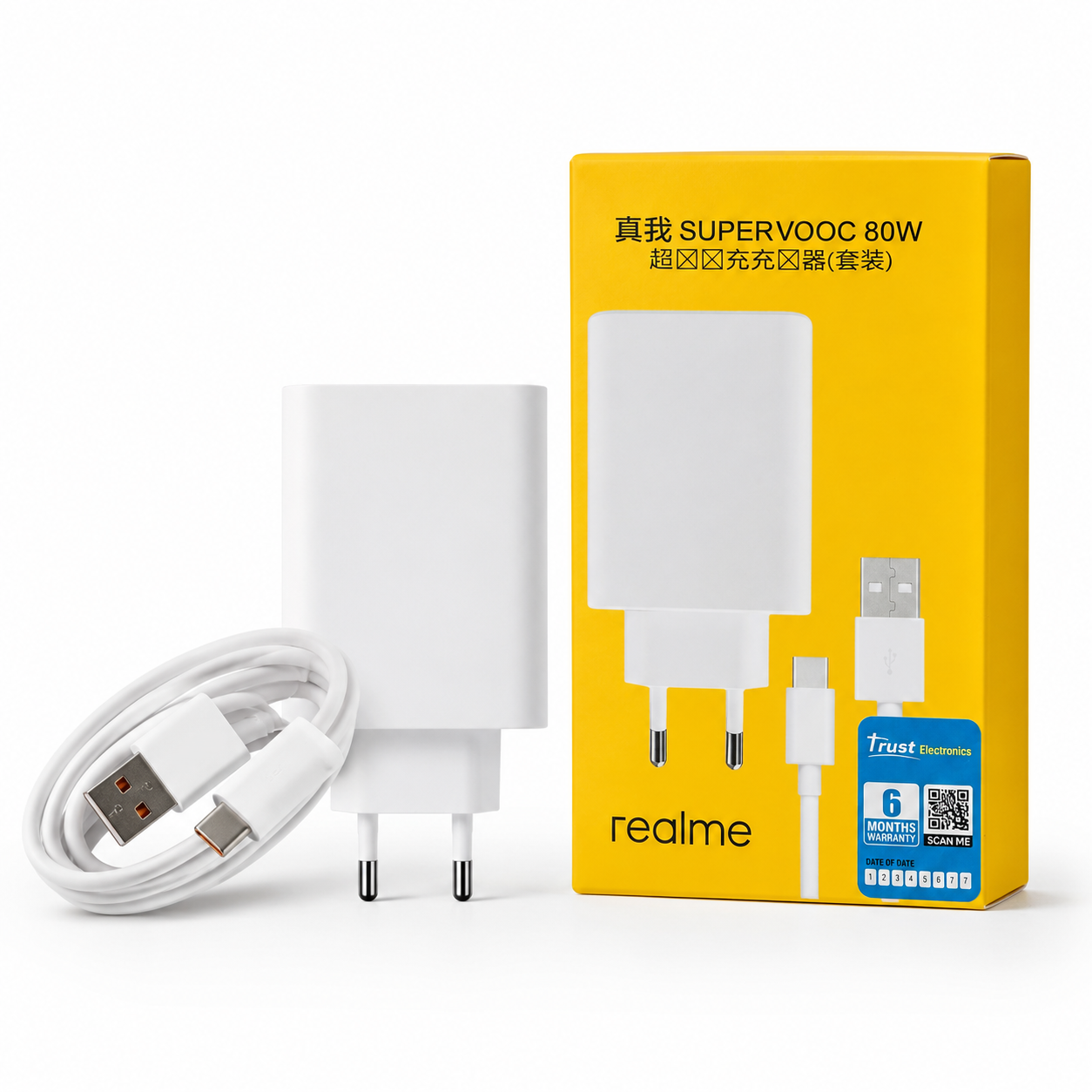 Realme 80W Super Fast Charging Adapter with Cable